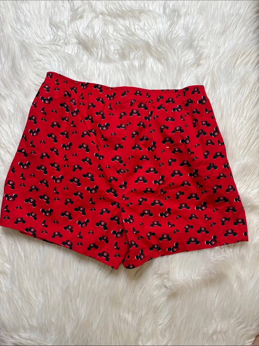 Disney Mickey Mouse Men’s Red & Black Boxer Shorts - 2 Pack, Large